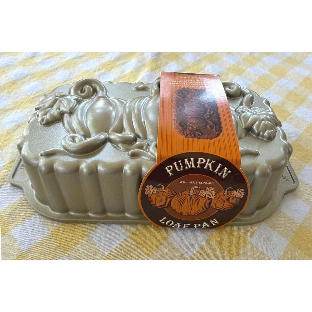 Nordic Ware Pumpkin Loaf Pan Gold Fall